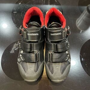 Shimano M088 black red cycling shoe unisex size 41‎ W8.5-9 or M7-7.5